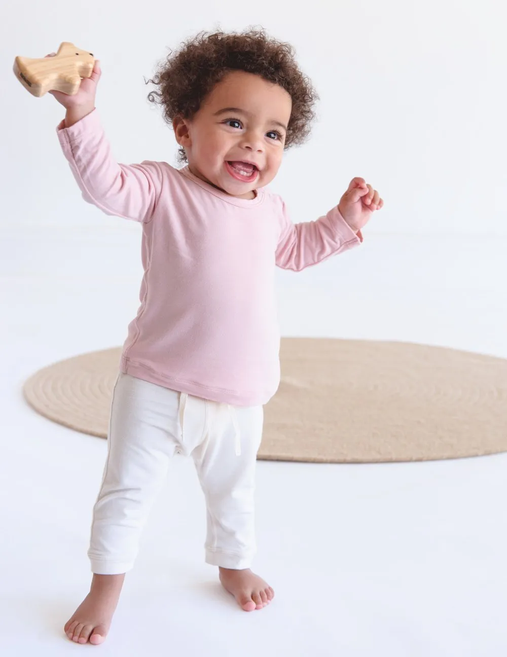 Baby Pull on Pants - Chalk