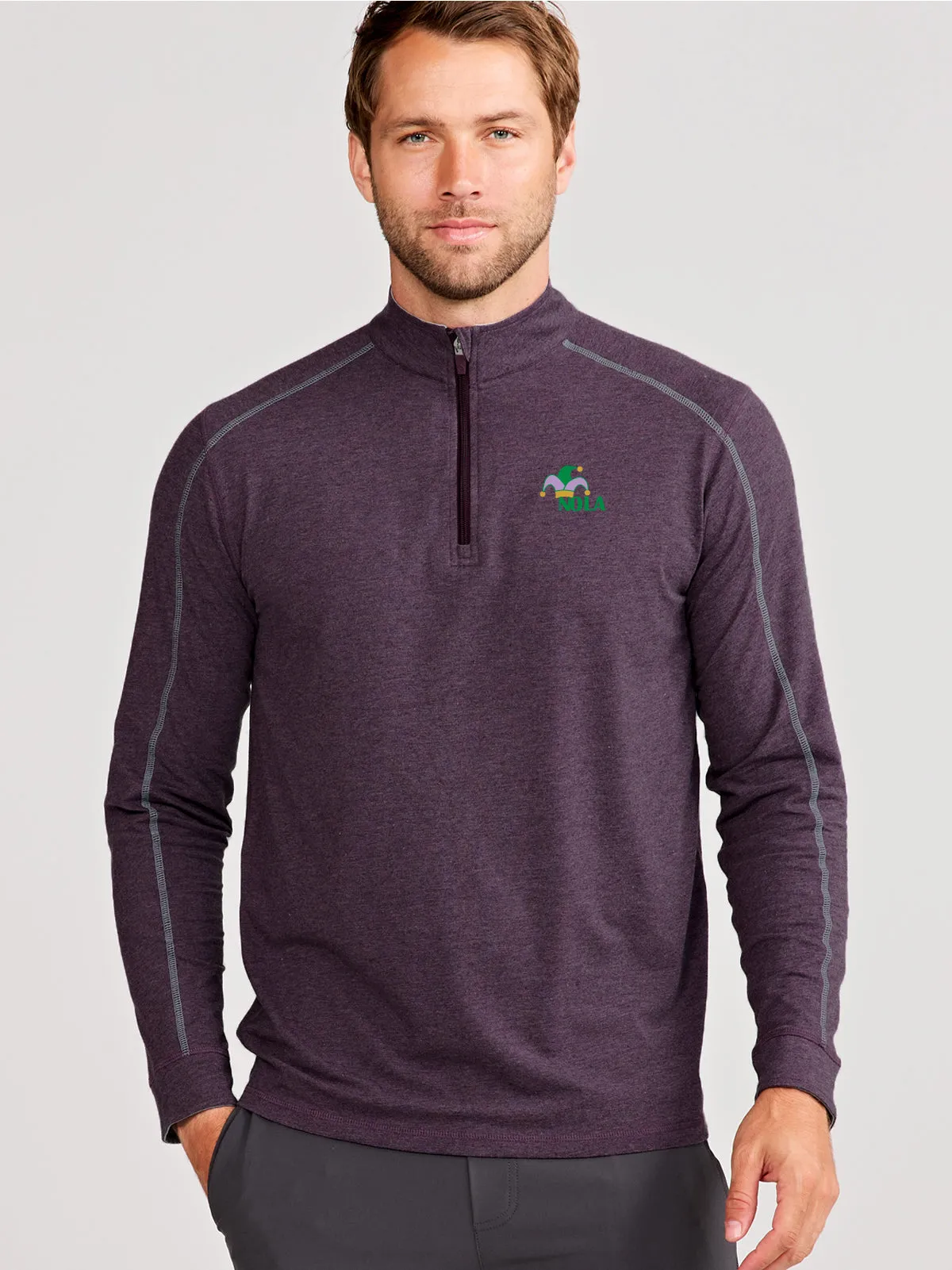 Carrollton Lightweight Quarter Zip - Mardi Gras 2025