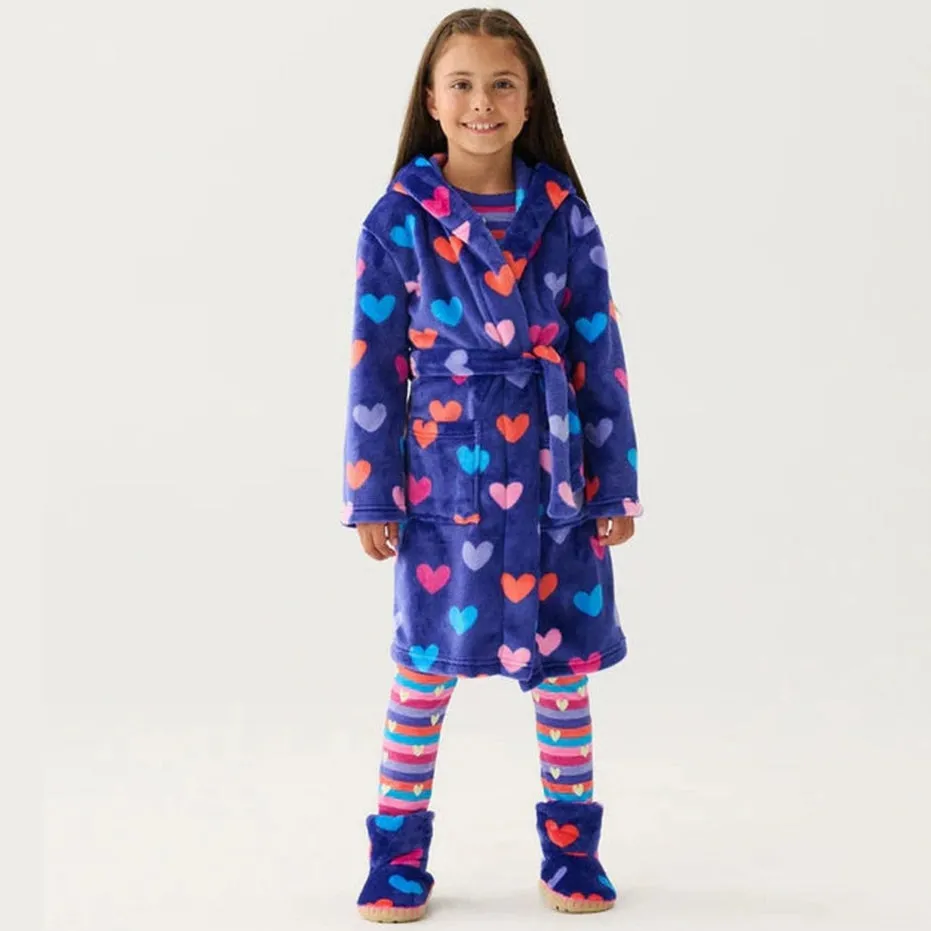 Fleece Robe - Hearts
