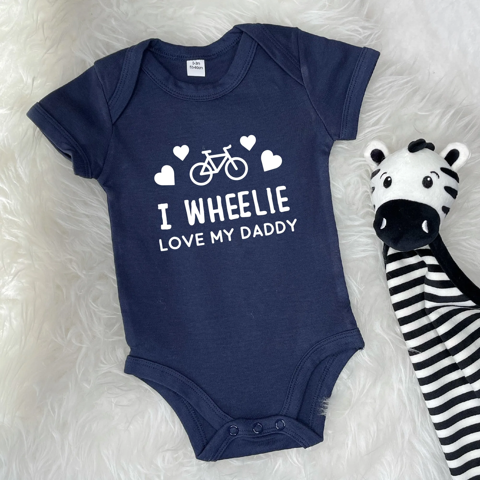 I Wheelie Love My Daddy Cycling Babygrow