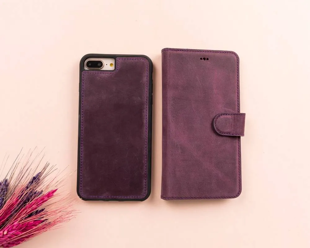 Leather Magnetic Detachable Wallet Case for iPhone 7/8