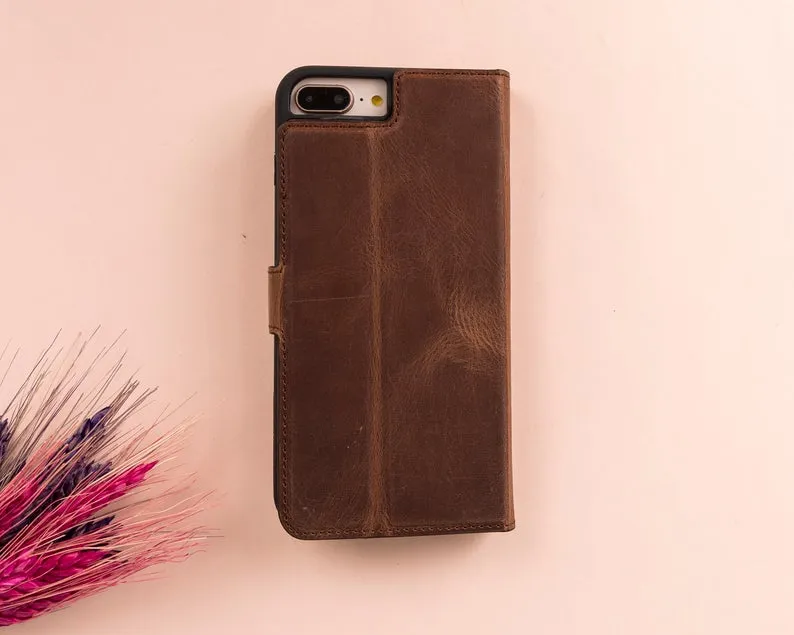 Leather Magnetic Detachable Wallet Case for iPhone 7/8