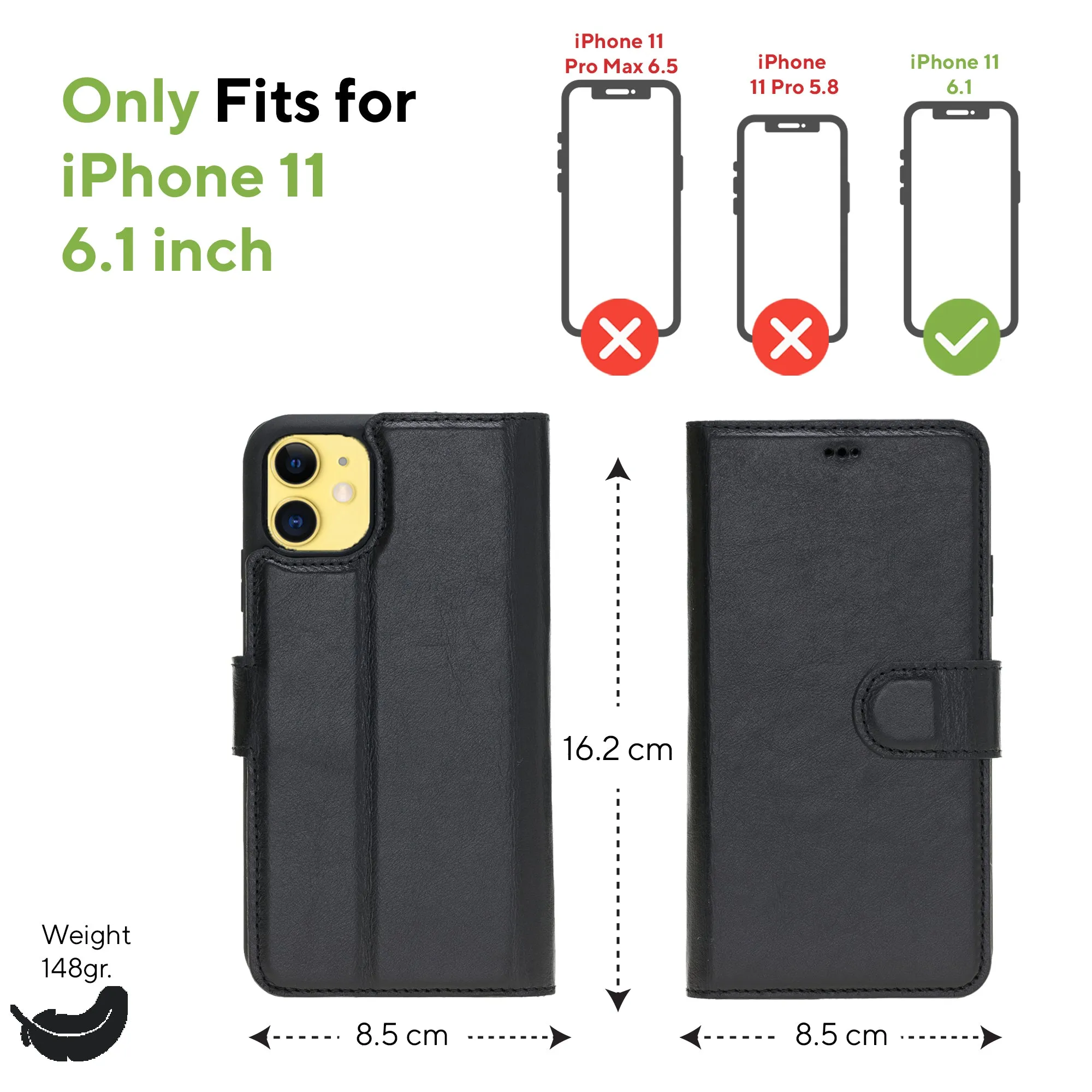 Leather Wallet Case for iPhone 11
