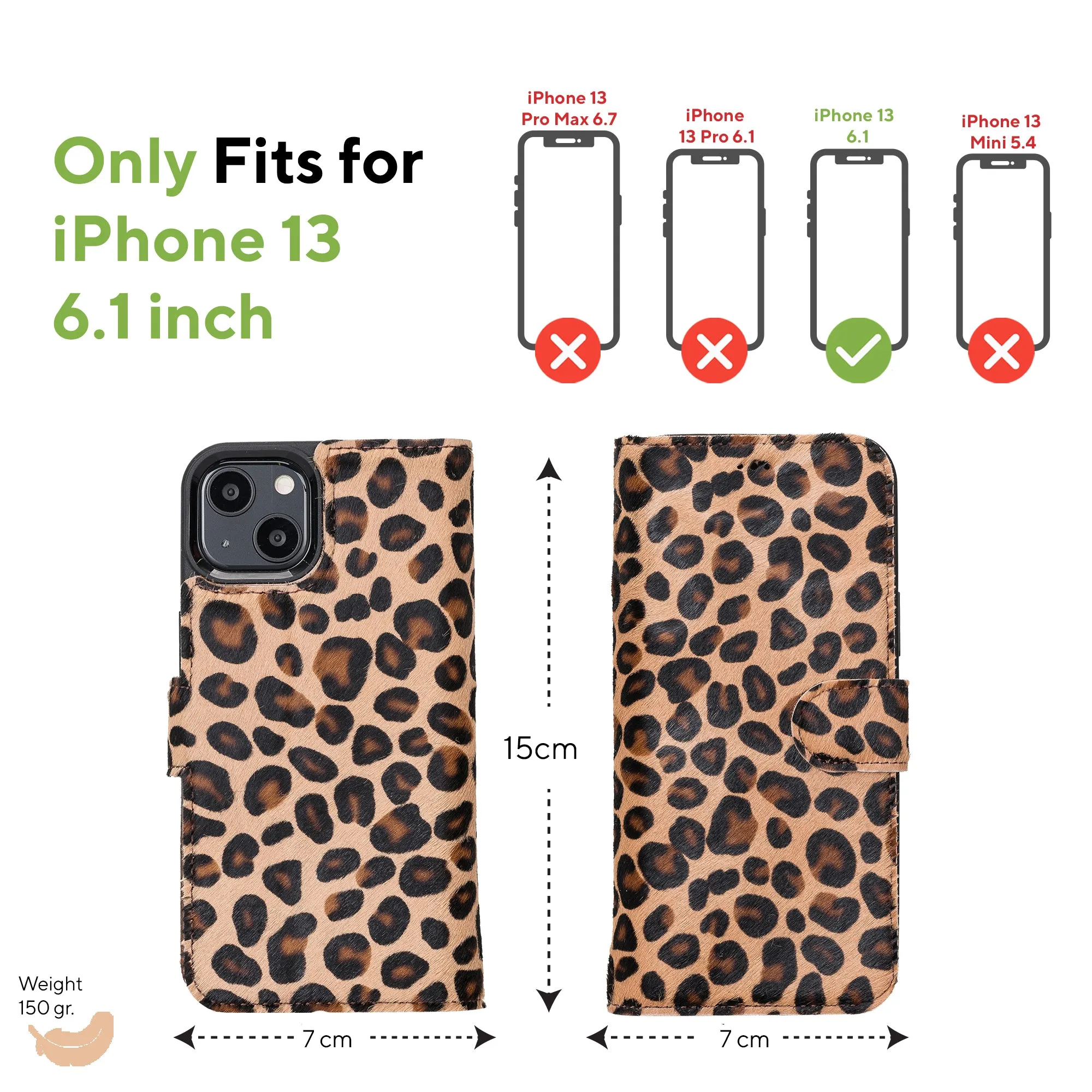 Leather Wallet Case for iPhone 13