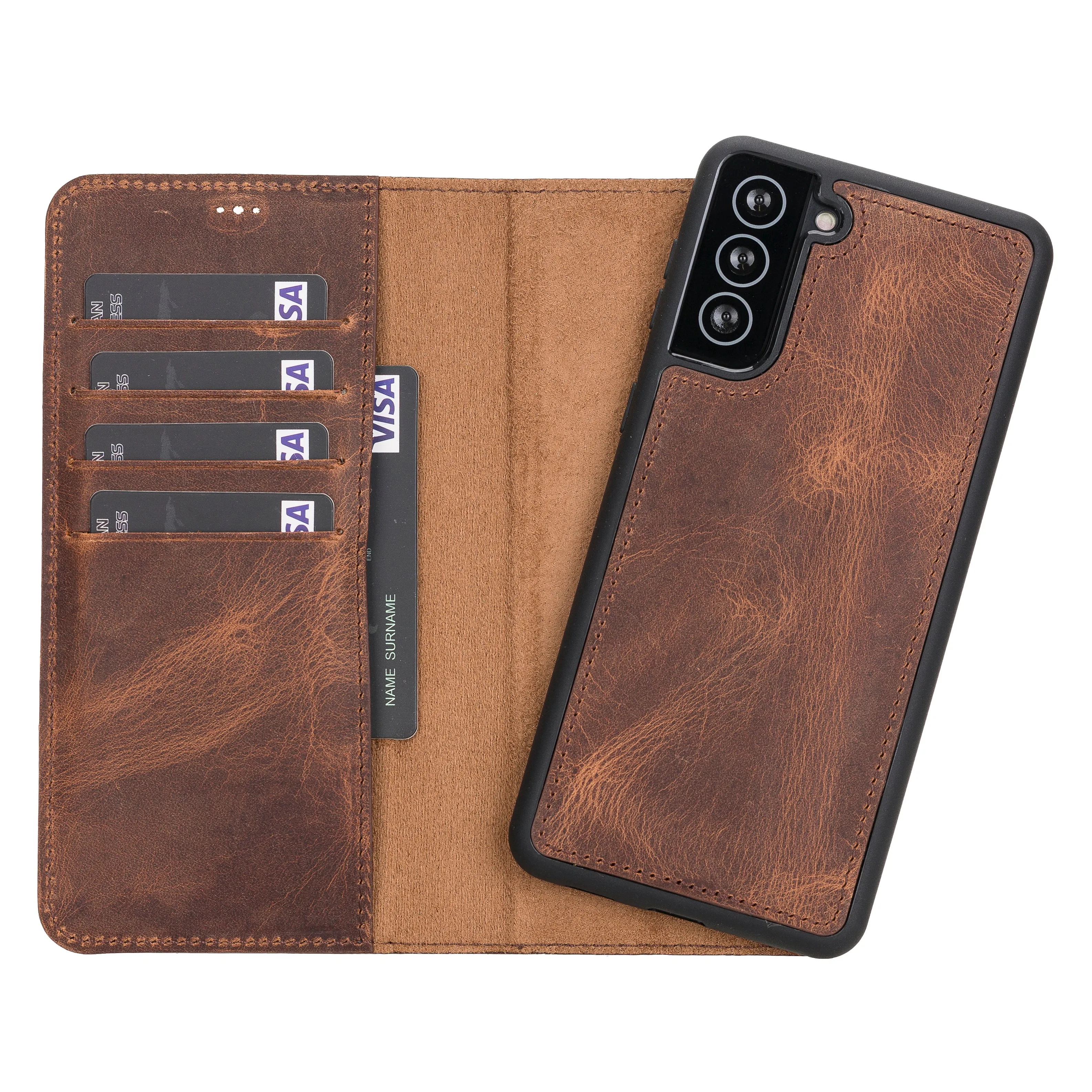 Leather Wallet Case for Samsung Galaxy S21 Plus