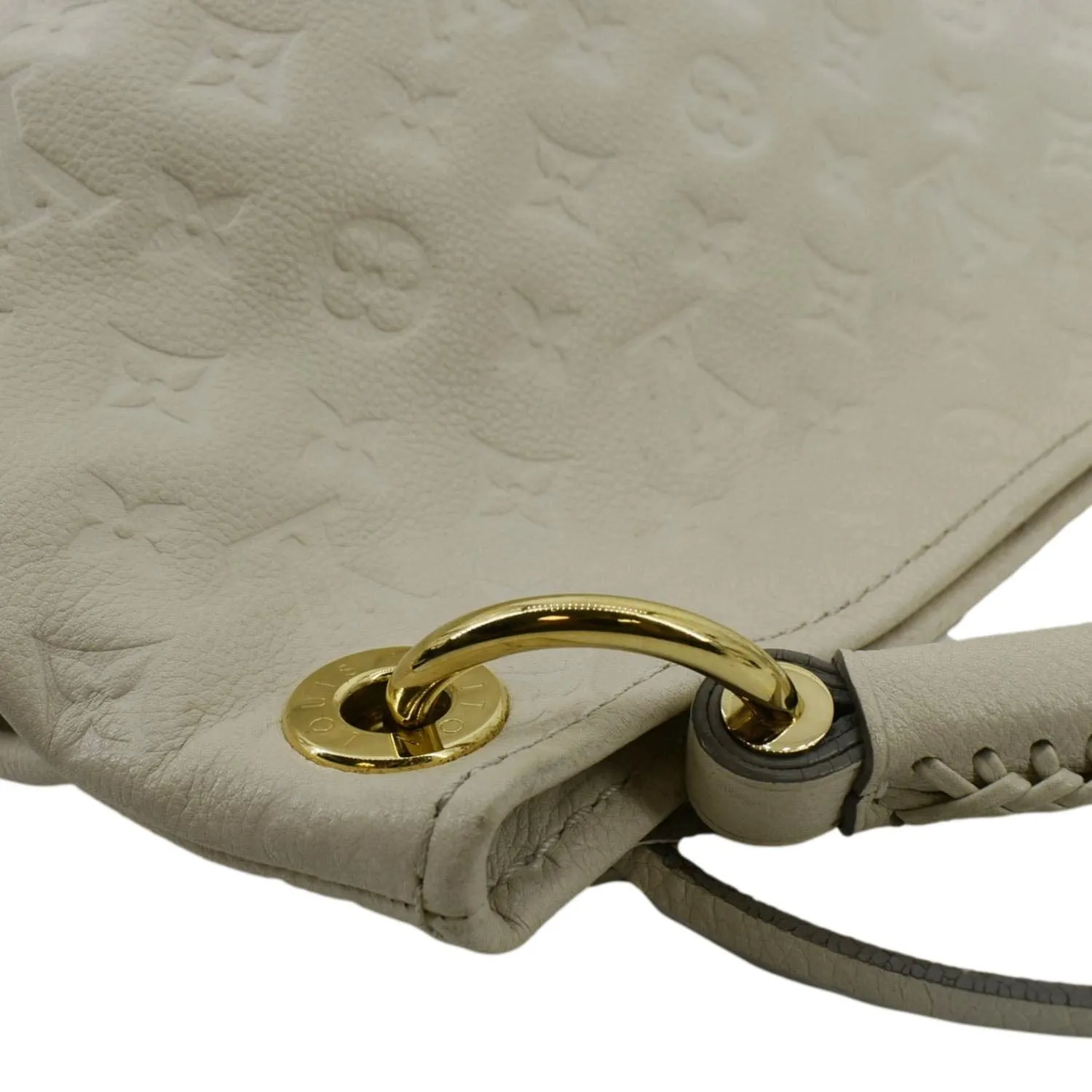 LOUIS VUITTON Artsy MM Empreinte Leather Shoulder Bag Cream