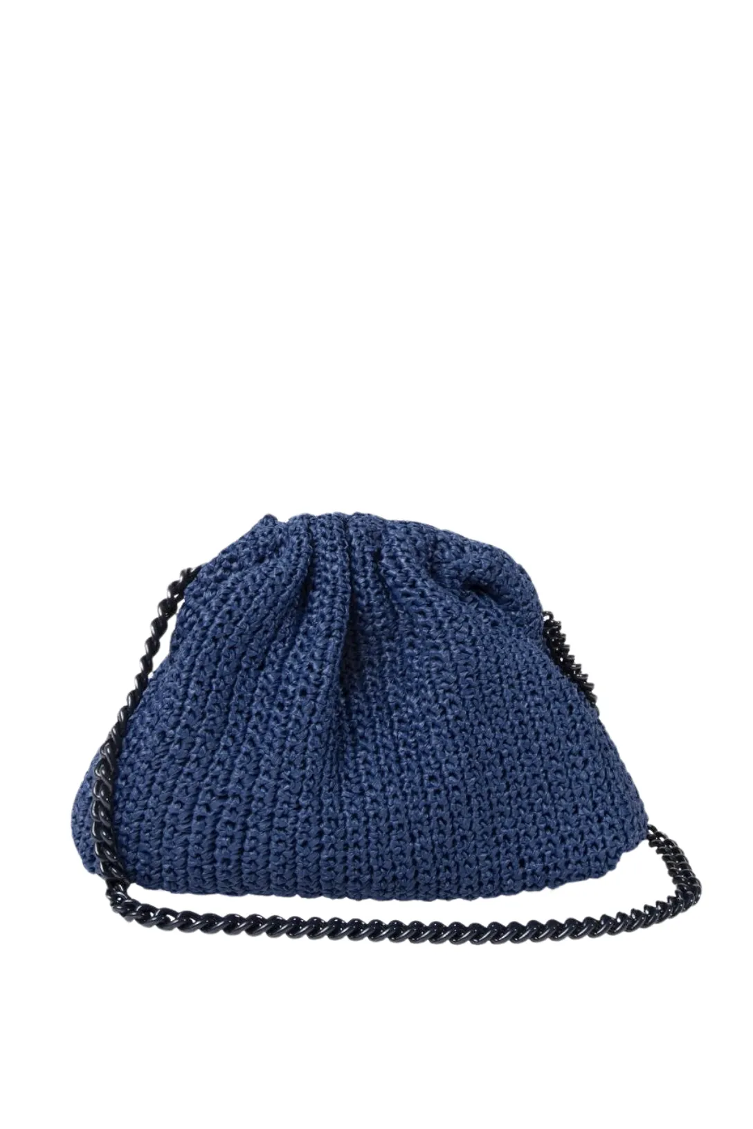 Mini Game Crochet Solid Bag | Navy