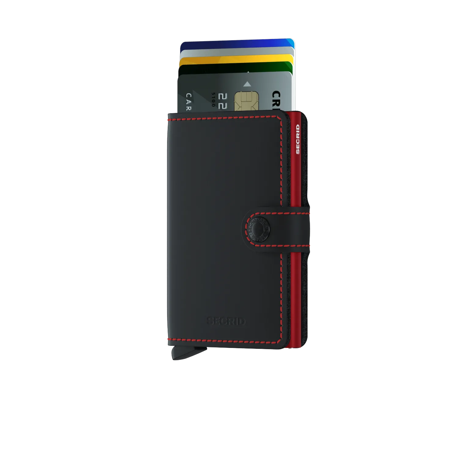 Miniwallet Matte Black/Red RFID Secure