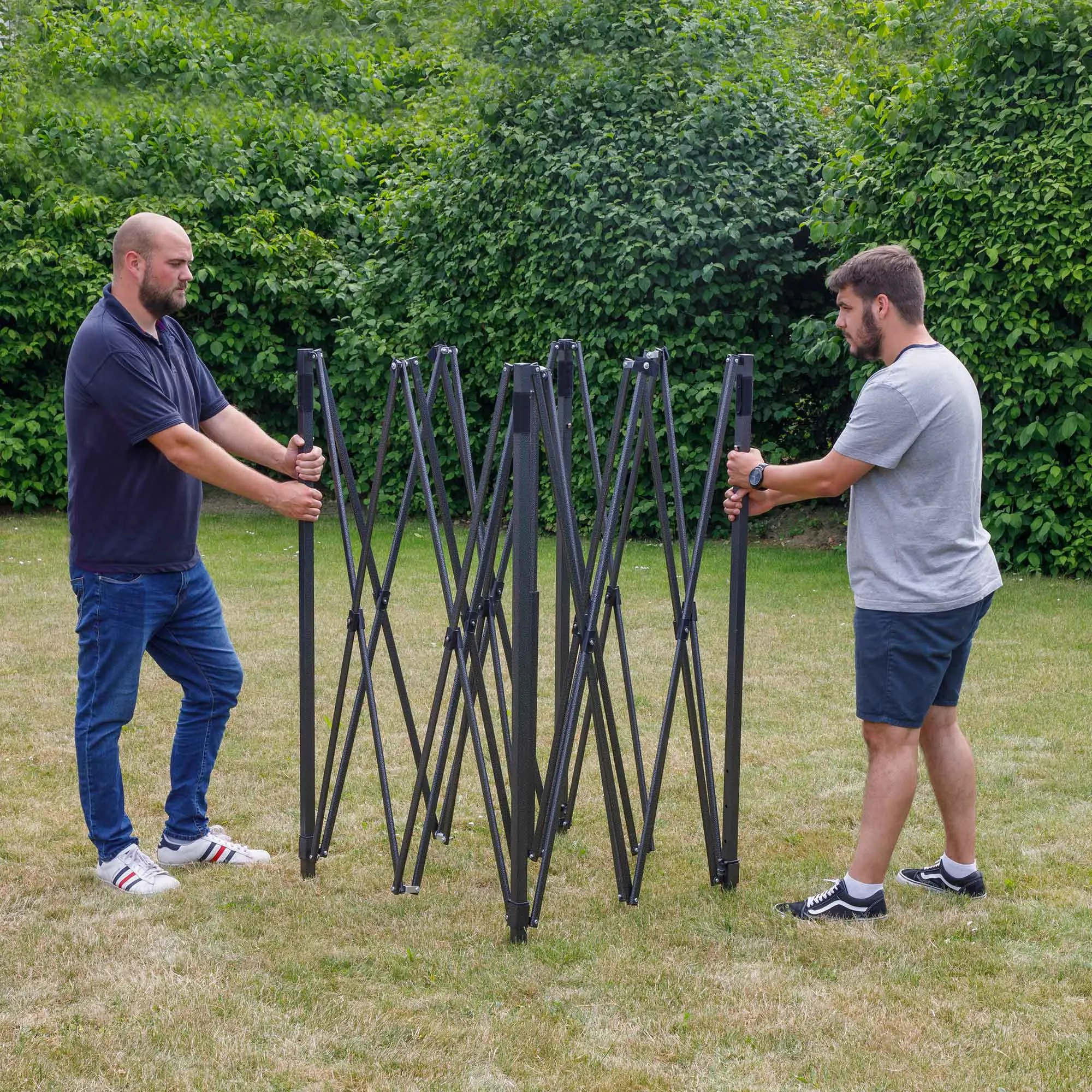 Premium 3x3m Pop-Up Gazebo & Side Walls, Water Resistant with Carry Bag, Rope, Stakes & Weight Bags - Grey - DG167